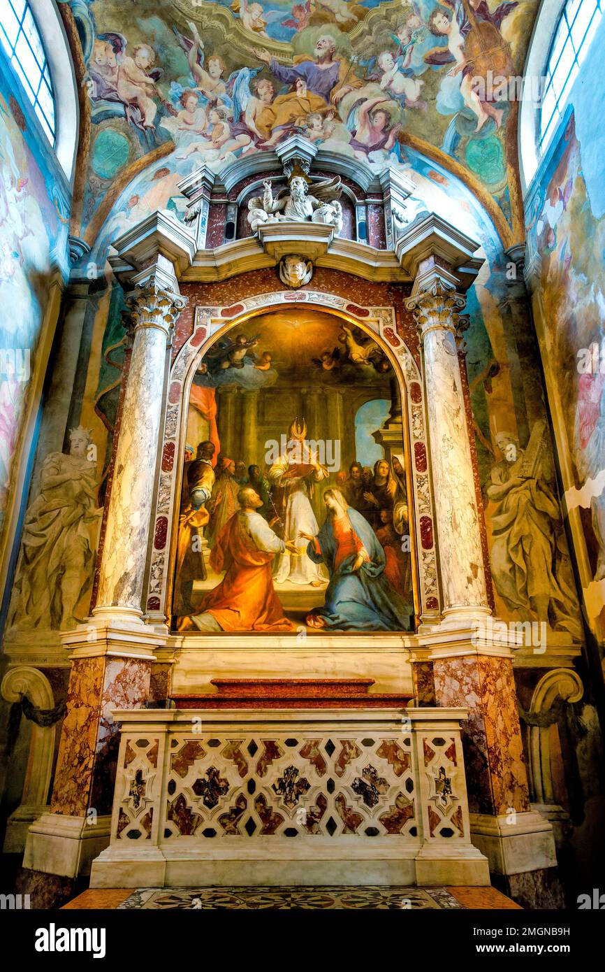 Chapelle de San Giuseppe dans la cathédrale de San Giusto, Trieste, Italie Banque D'Images