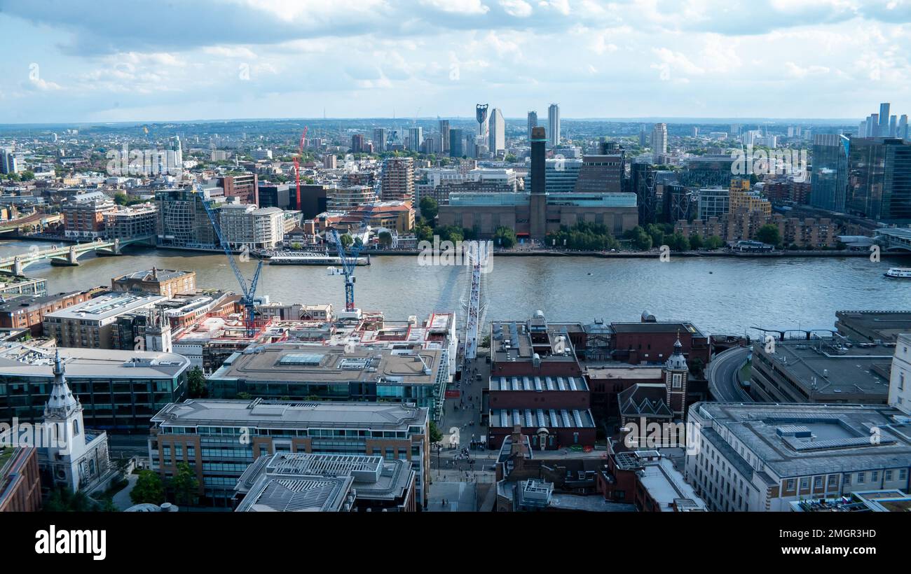 Vue sur la ville de Londres depuis le sommet de la cathédrale Saint-Paul Banque D'Images