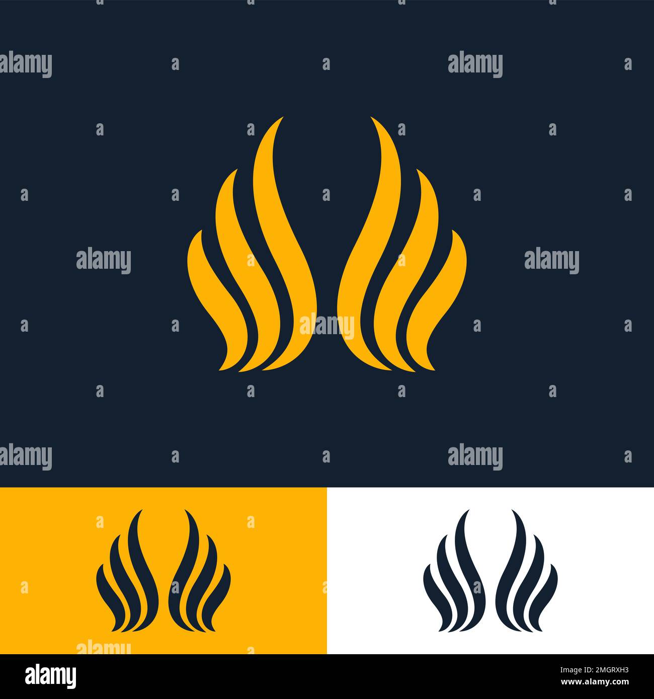 Modèle de logo en forme de W avec ailes abstraites, logo au format eps vectoriel de style moderne et futuriste Illustration de Vecteur