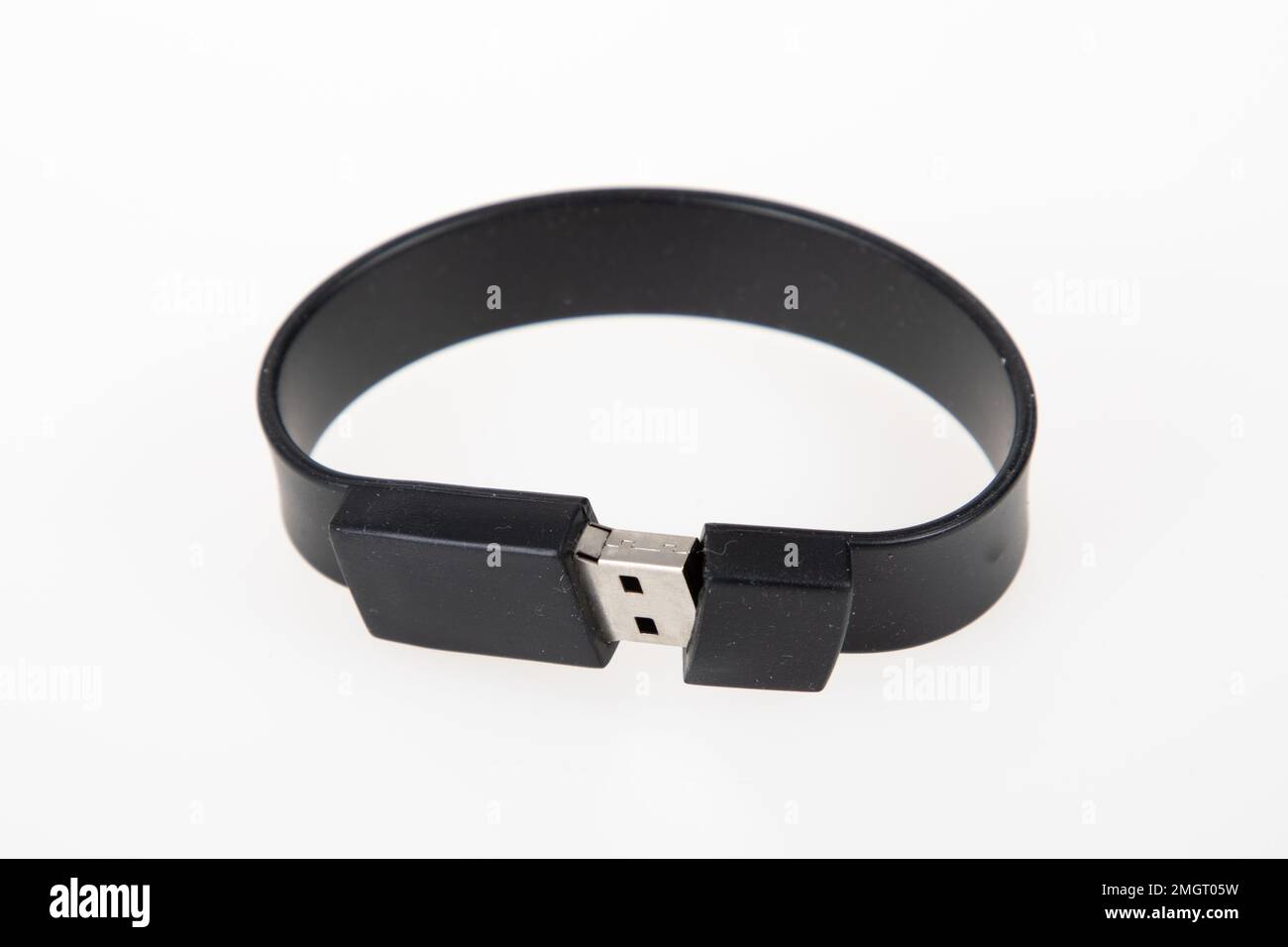 Bracelet de clé USB Bangle clé USB promotionnelle noir Banque D'Images