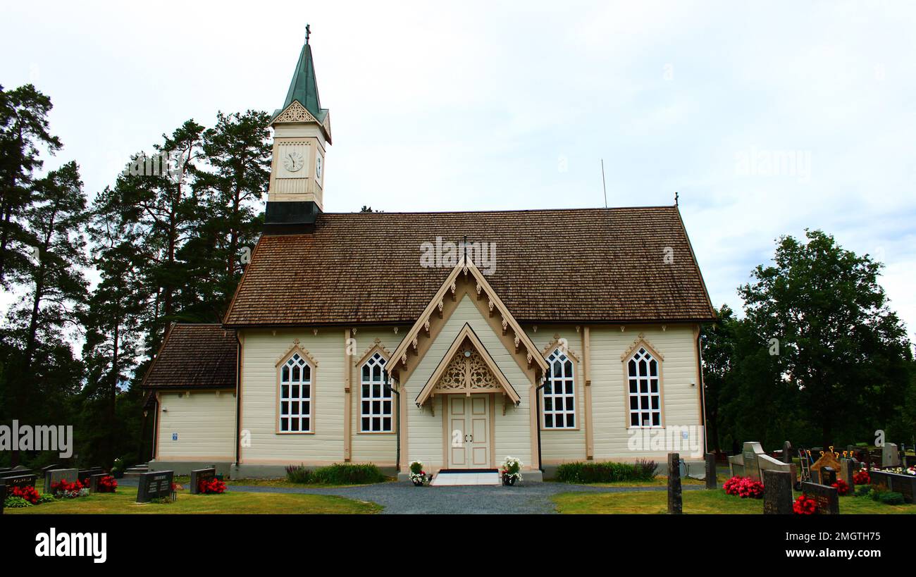 Jokioisten kirkko, 1631; Carl Albert Edelfelt, 1862; Jokioinen Banque D'Images