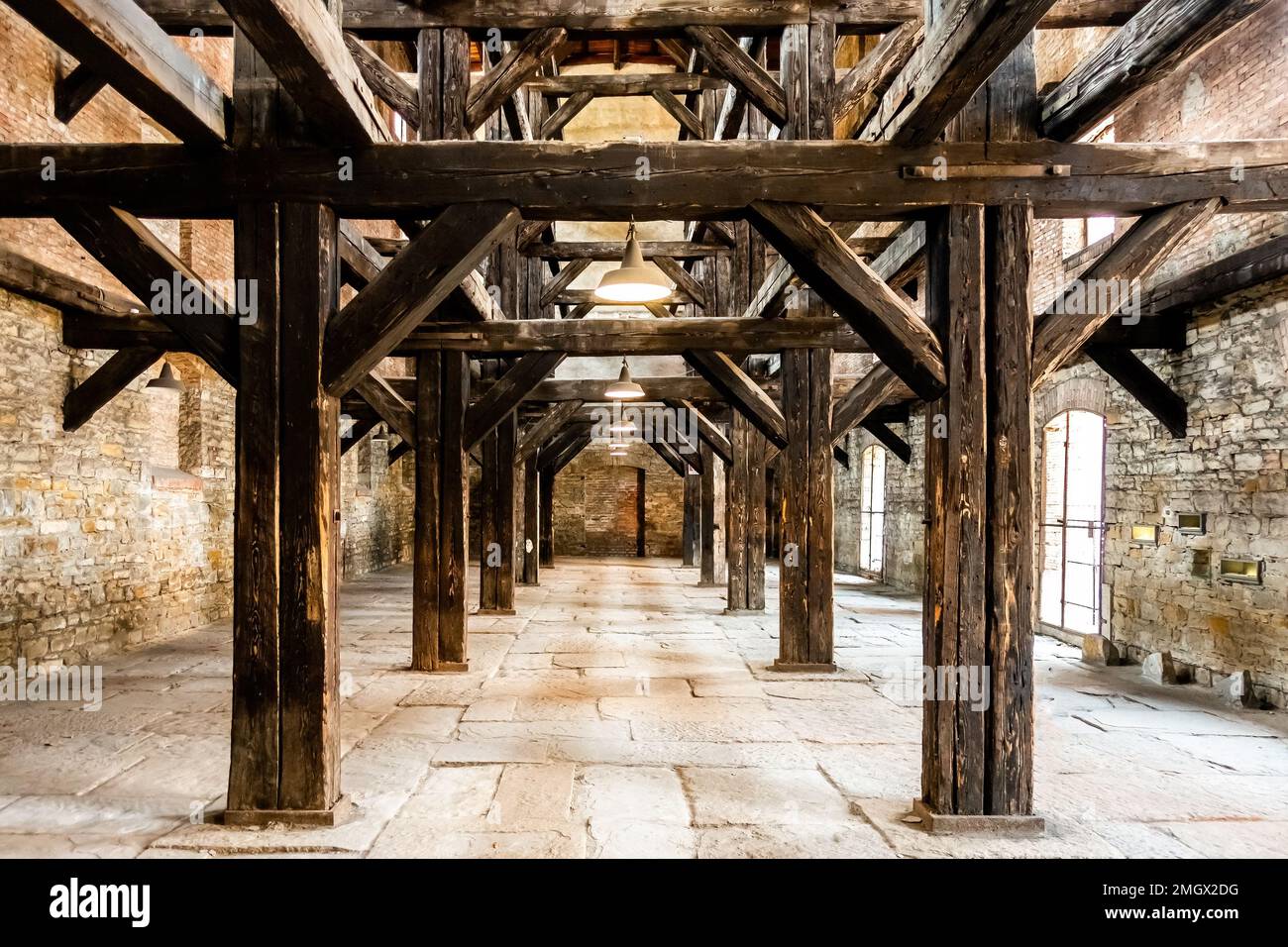 Camp d'extermination de la Risiera di San Sabba. Trieste. Italie. Un ancien camp de concentration nazi. Jour du souvenir. Banque D'Images