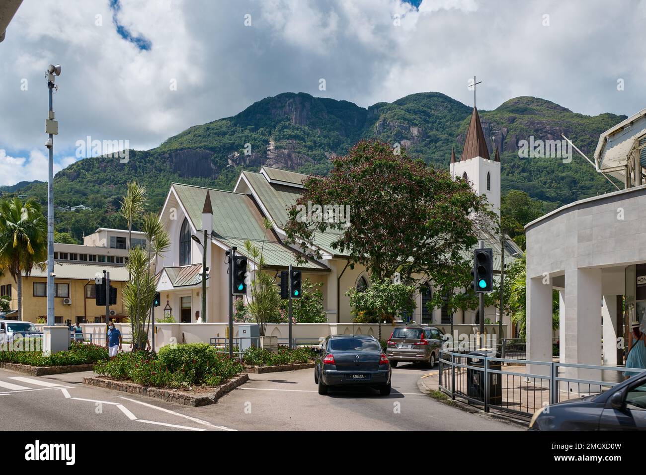 St. Paul's Anglican Cathedral, Victoria, Mahe, Seychelles Banque D'Images