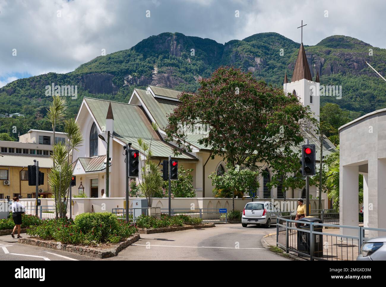 St. Paul's Anglican Cathedral, Victoria, Mahe, Seychelles Banque D'Images