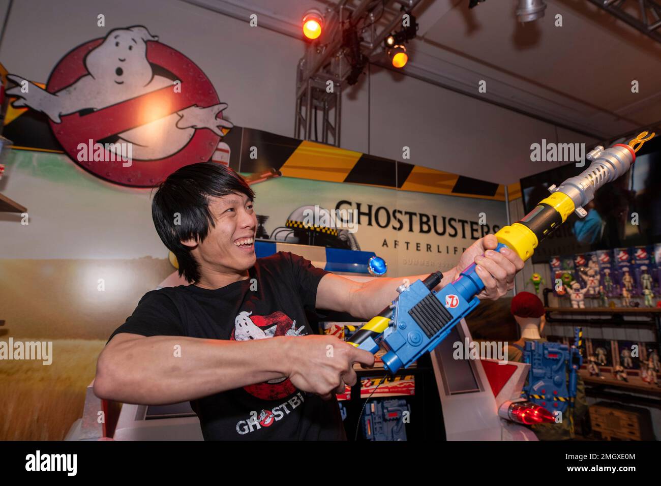 IMAGE DISTRIBUTED FOR HASBRO - A demonstrator shows off the ...