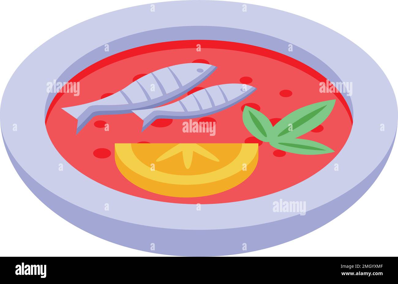 Icône sardine vecteur isométrique. Poisson de fruits de mer. Cuisine du Pacifique Illustration de Vecteur