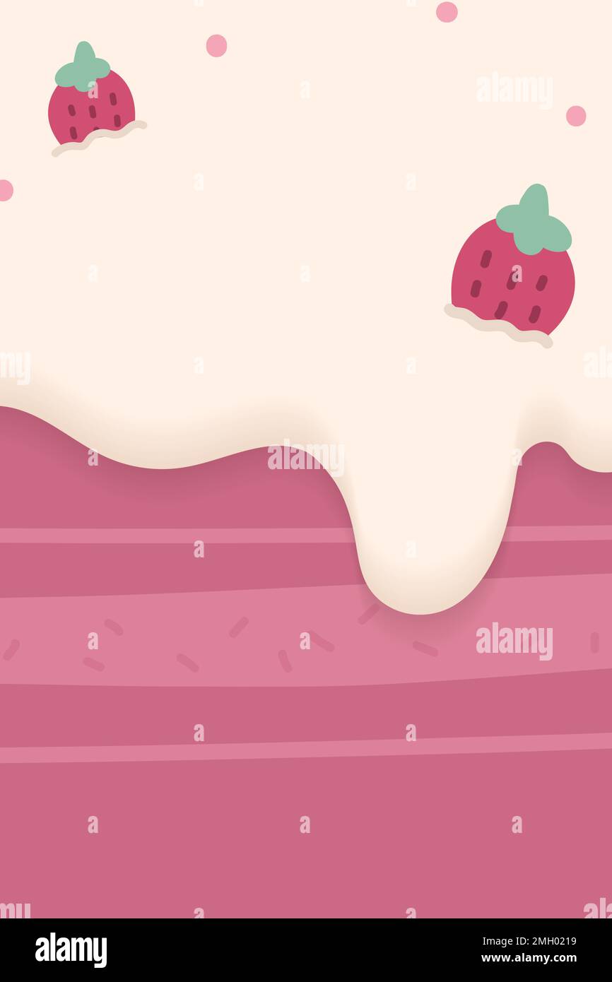 Gaufres avec glace aux fraises vectorisation Illustration de Vecteur