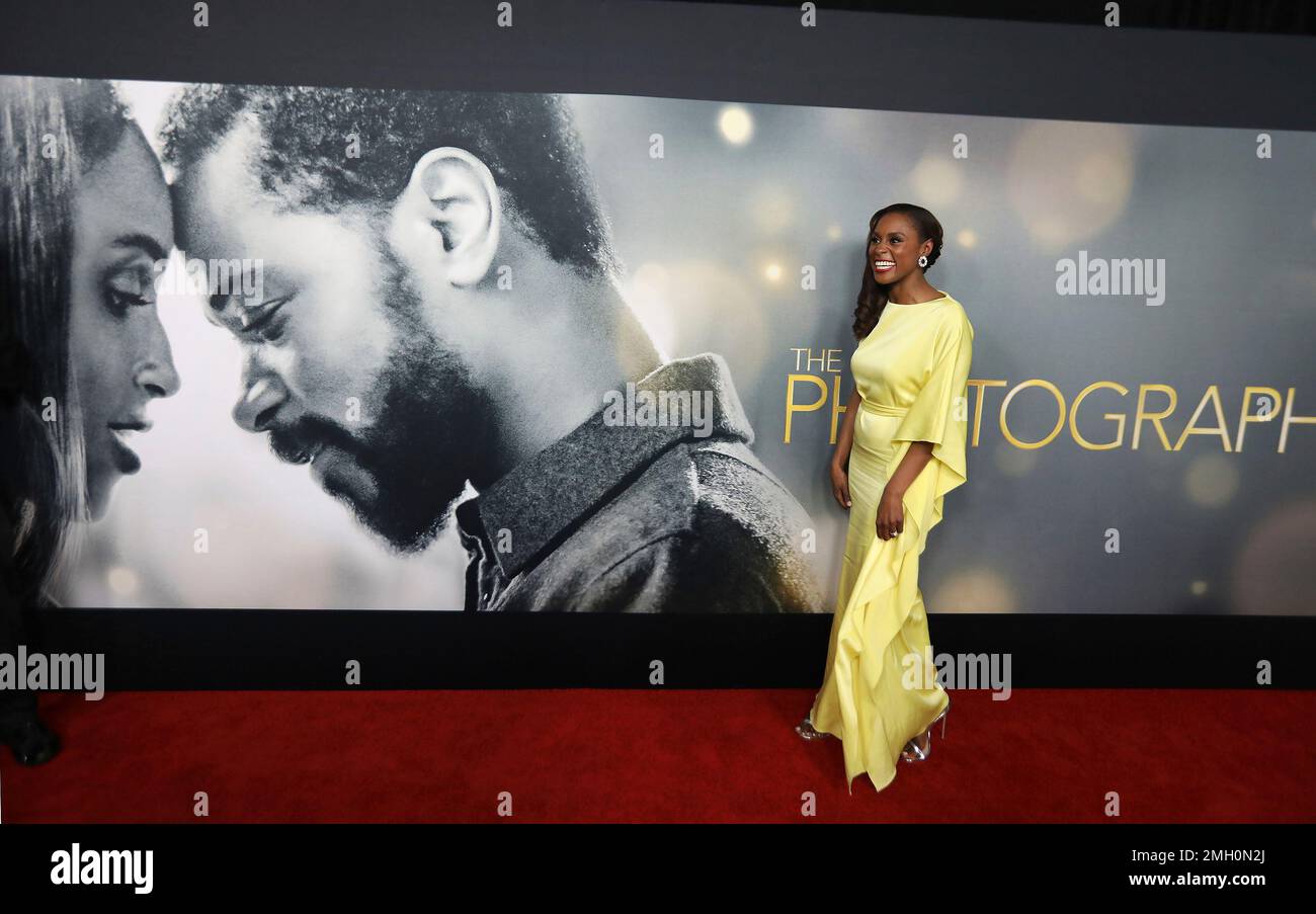Actress Issa Rae attends the world premiere of "The Photograph" at the SVA Theatre on Tuesday, Feb. 11, 2020, in New York. (Photo by Donald Traill/Invision/AP) Banque D'Images