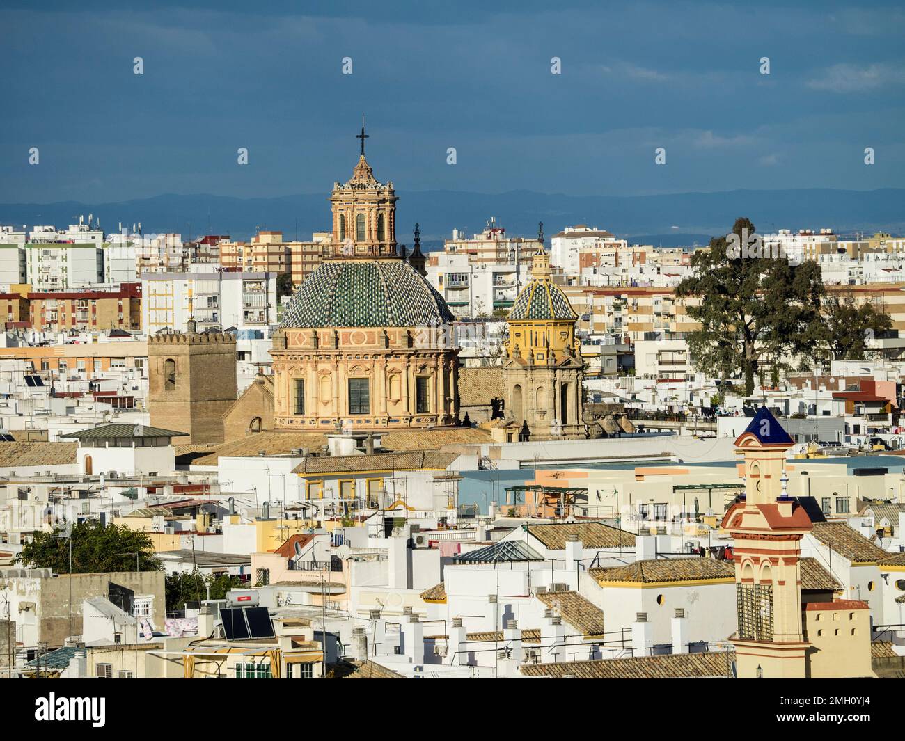 Vue sur la ville depuis le Metropol parasol, Séville, Andalousie, Espagne, Europe Banque D'Images