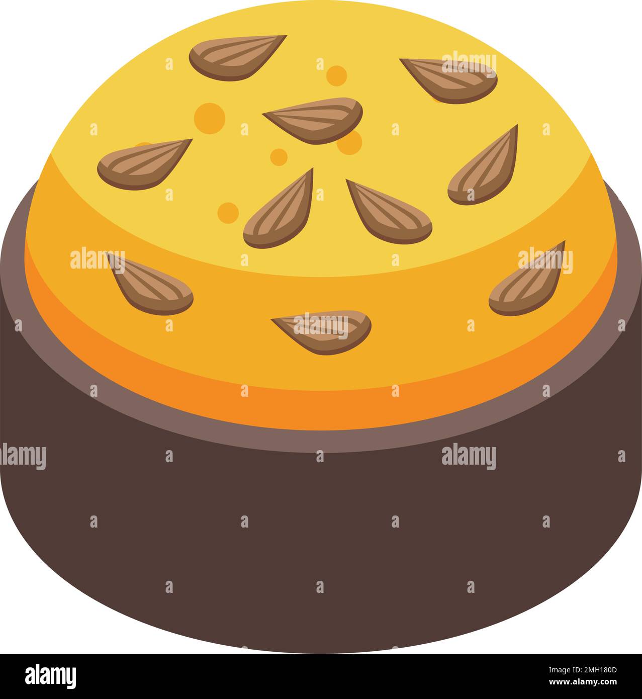 Vecteur isométrique d'icône de Pantone cuit. Mets sucrés. Bonne célébration Illustration de Vecteur