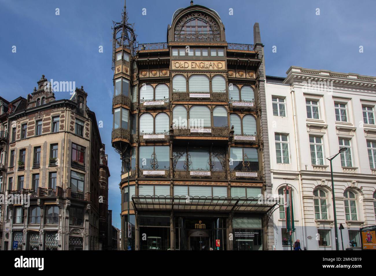 La vieille Angleterre, un bâtiment Art nouveau, abrite aujourd'hui un musée d'instruments de musique. Bruxelles. Belgique. Banque D'Images