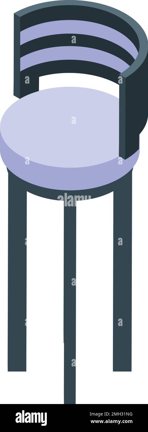 Icône de chaise de bar, vecteur isométrique. Tabouret moderne. Siège haut Illustration de Vecteur