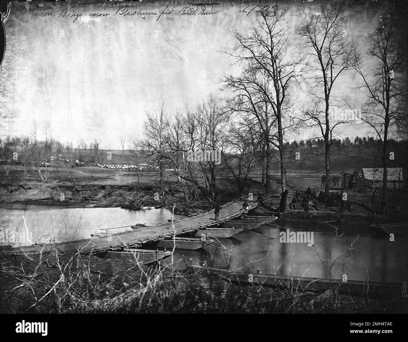 La bataille de la Ford de Blackburn a eu lieu sur 18 juillet 1861, en Virginie-Occidentale. Il a été gagné par la Confederate . Cette photo est de la traversée de la rivière après la bataille Banque D'Images