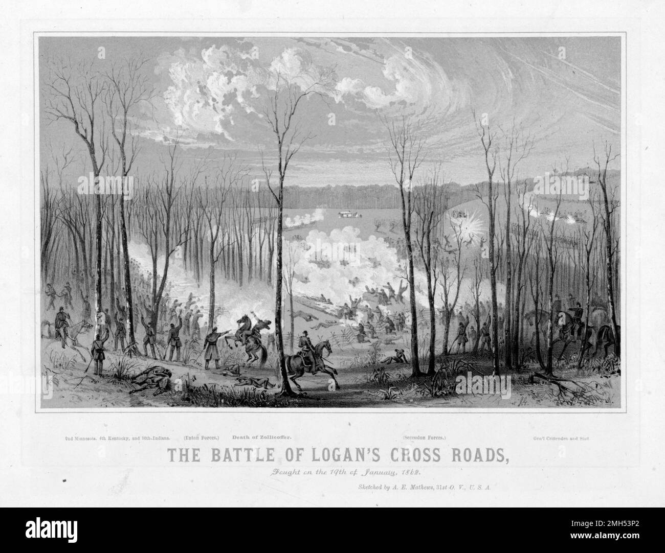 La bataille de Mill Springs (également la bataille de Fishing Creek ou