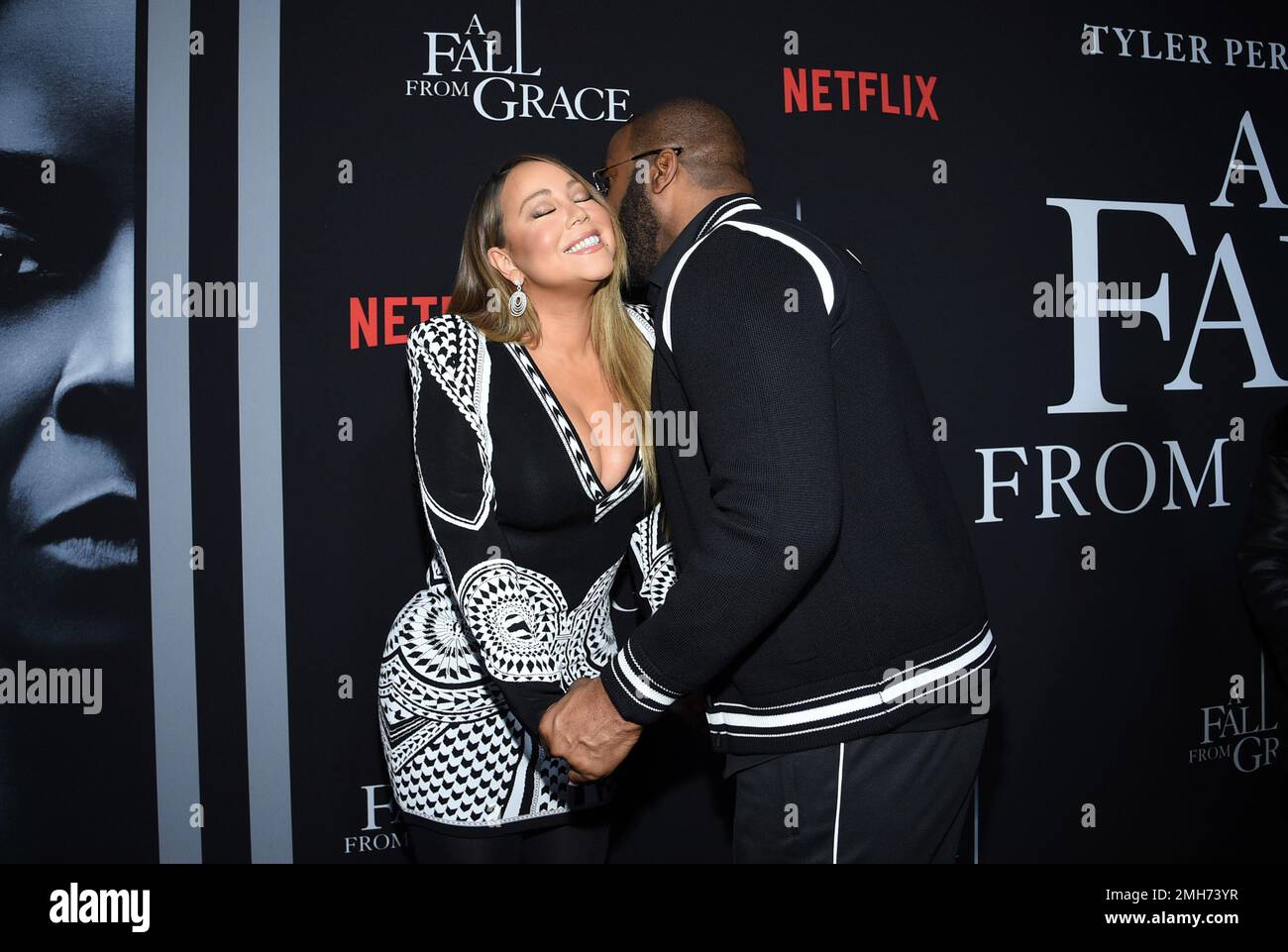 Singer Mariah Carey Left And Filmmaker Tyler Perry Greet Each Other Singer Mariah Carey Left And Filmmaker Tyler Perry Greet Each Other