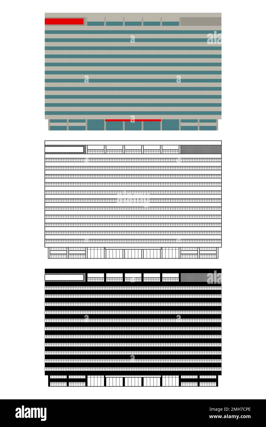 Cour de justice de Minas Gerais, Brésil Illustration de Vecteur