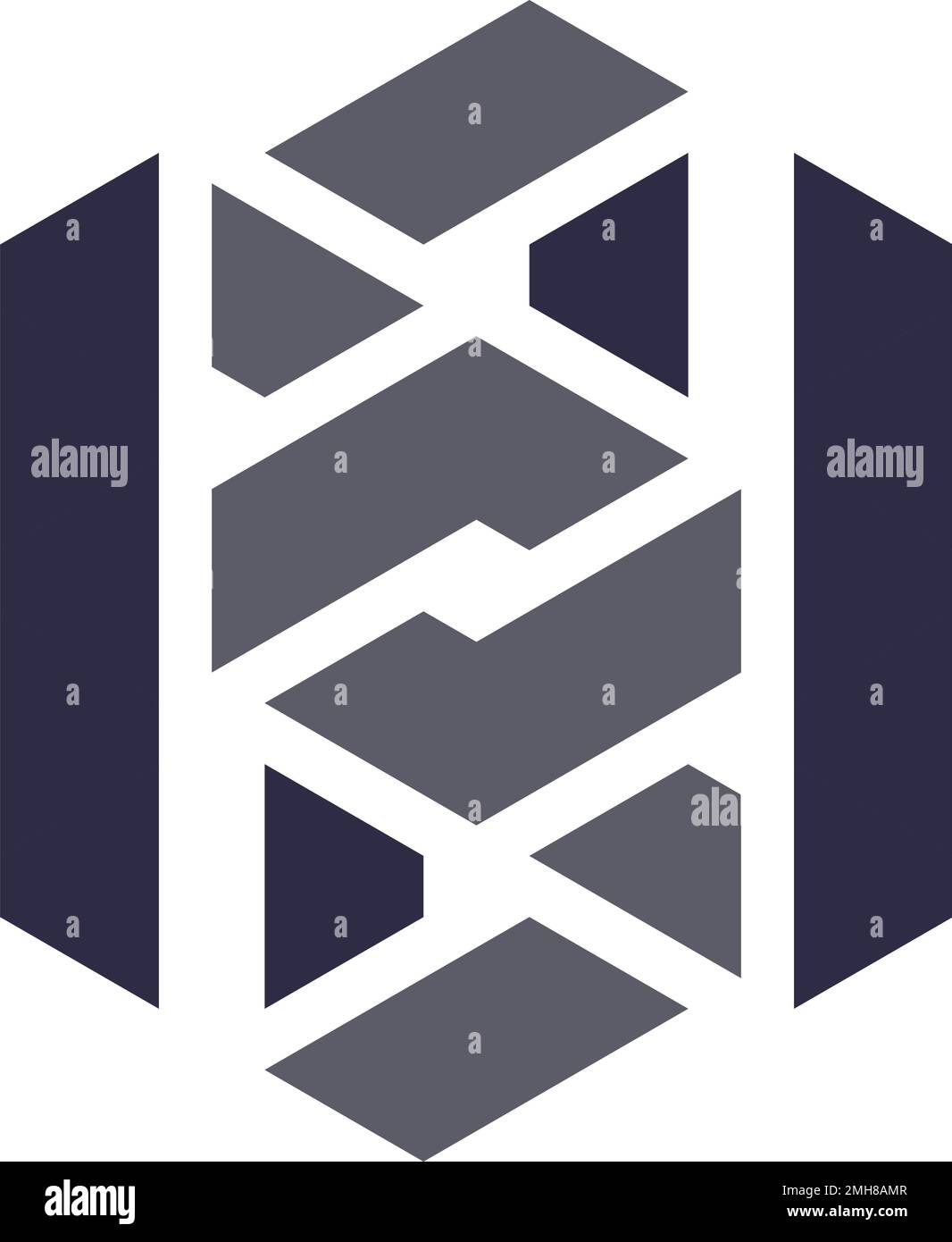 Illustration de motif génératif illusion de logo triangles hexagonaux Illustration de Vecteur