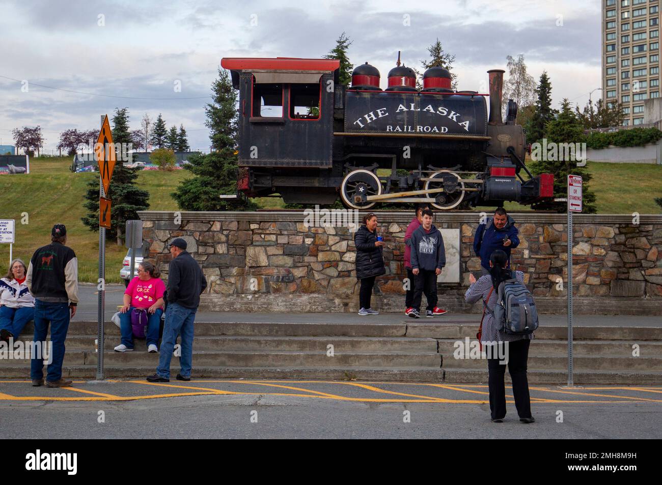 Le Alaska Railroad Coastal Classic s'étend entre Anchorage et Seward, en Alaska. Banque D'Images