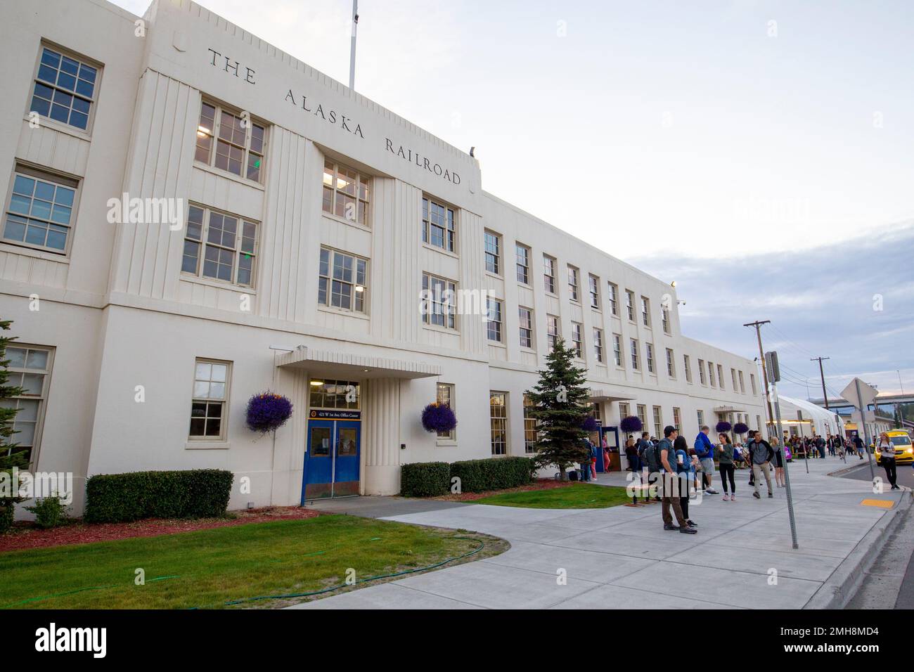 Le Alaska Railroad Coastal Classic s'étend entre Anchorage et Seward, en Alaska. Banque D'Images