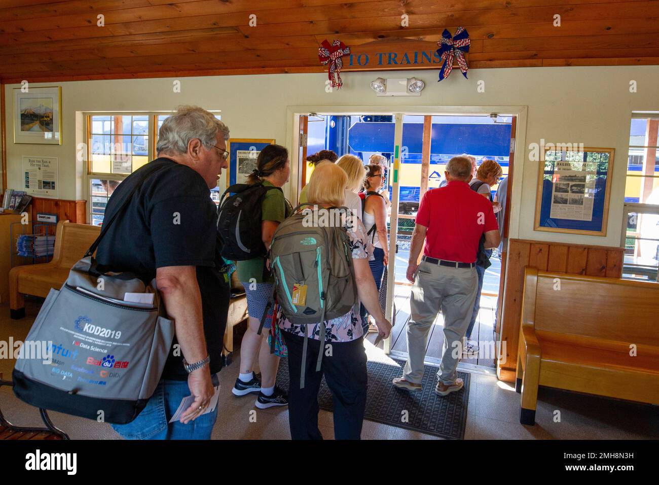 Le Alaska Railroad Coastal Classic s'étend entre Anchorage et Seward, en Alaska. Banque D'Images