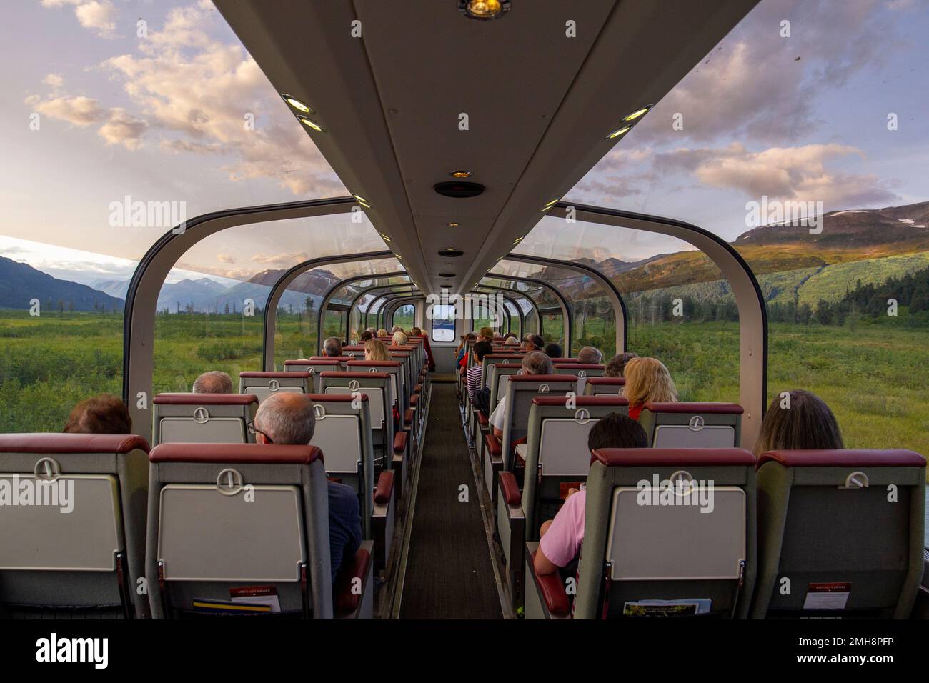 Le Alaska Railroad Coastal Classic s'étend entre Anchorage et Seward, en Alaska. Banque D'Images