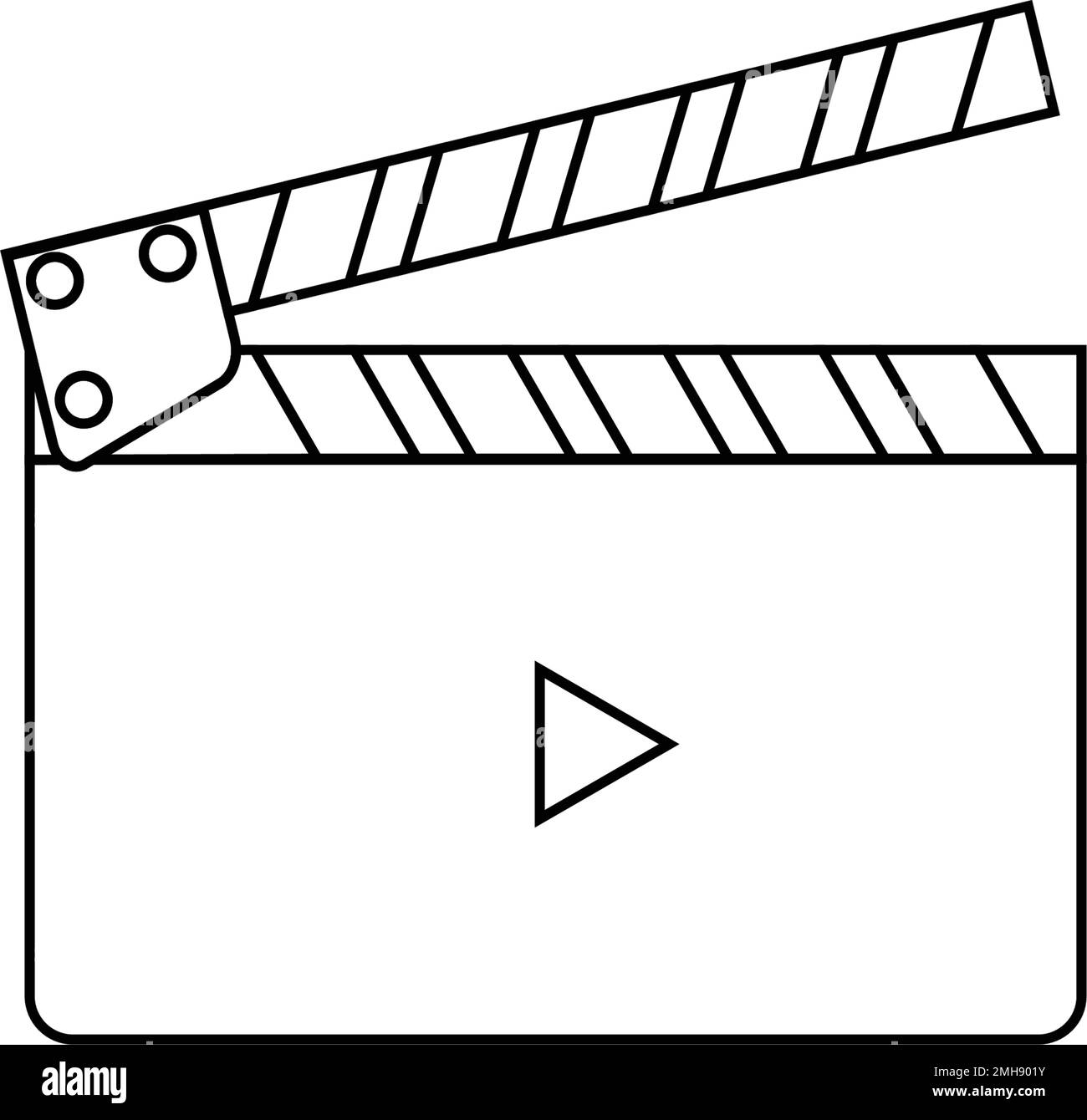 conception d'illustration de logo d'icône de tableau de clapper Illustration de Vecteur