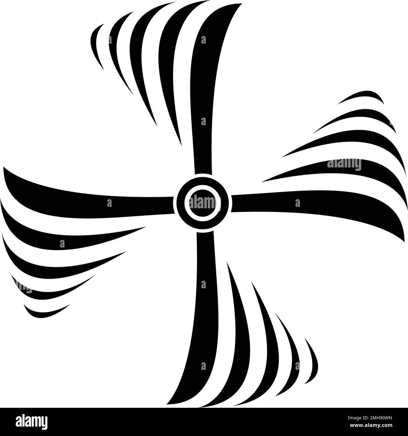 motif d'illustration du logo du ventilateur de vent Illustration de Vecteur