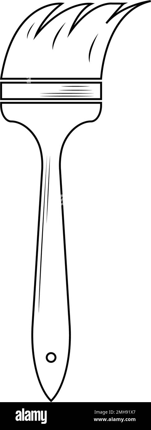illustration du logo de l'outil pinceau Illustration de Vecteur