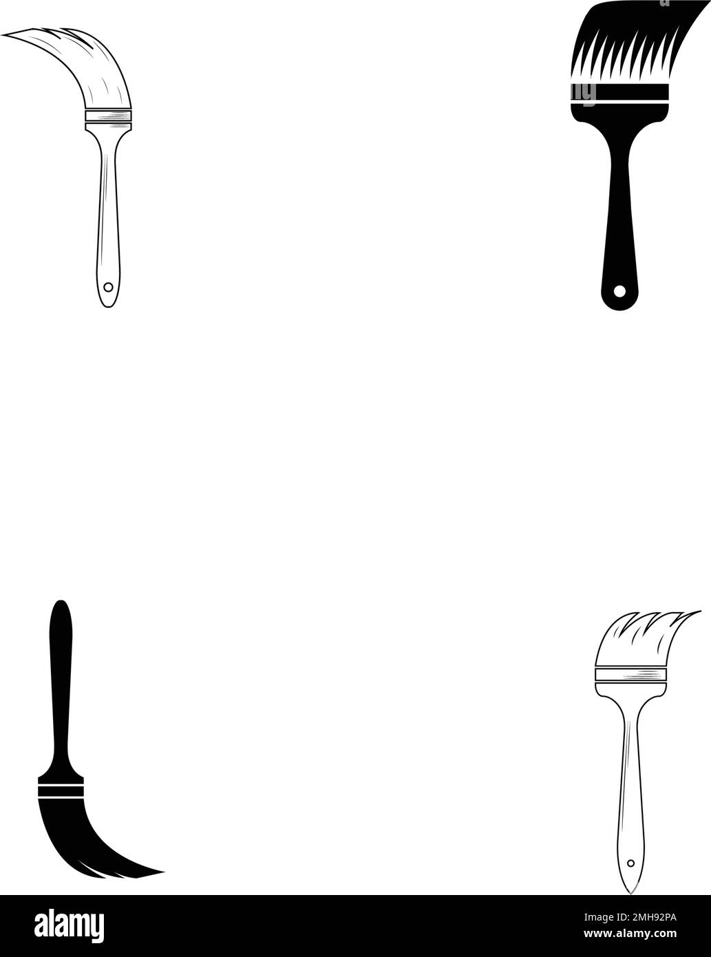 illustration du logo de l'outil pinceau Illustration de Vecteur