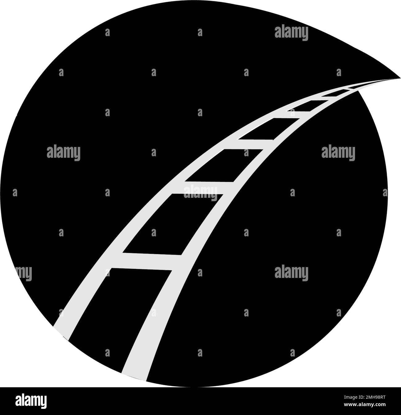 logo sur rail noir Illustration de Vecteur