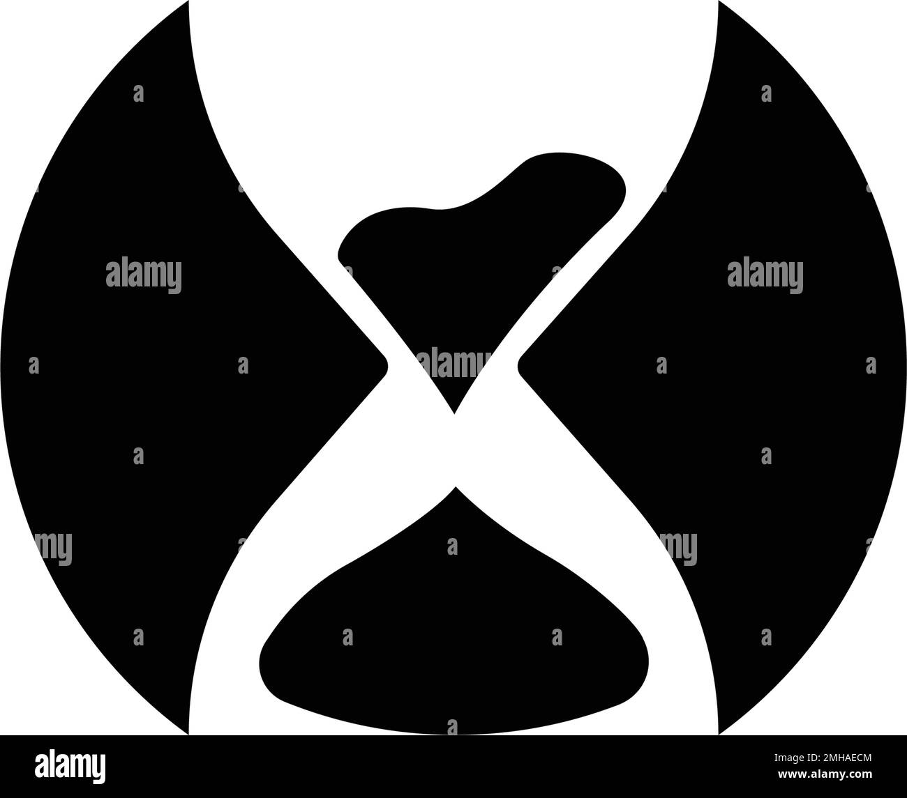 logo en forme de sablier noir Illustration de Vecteur