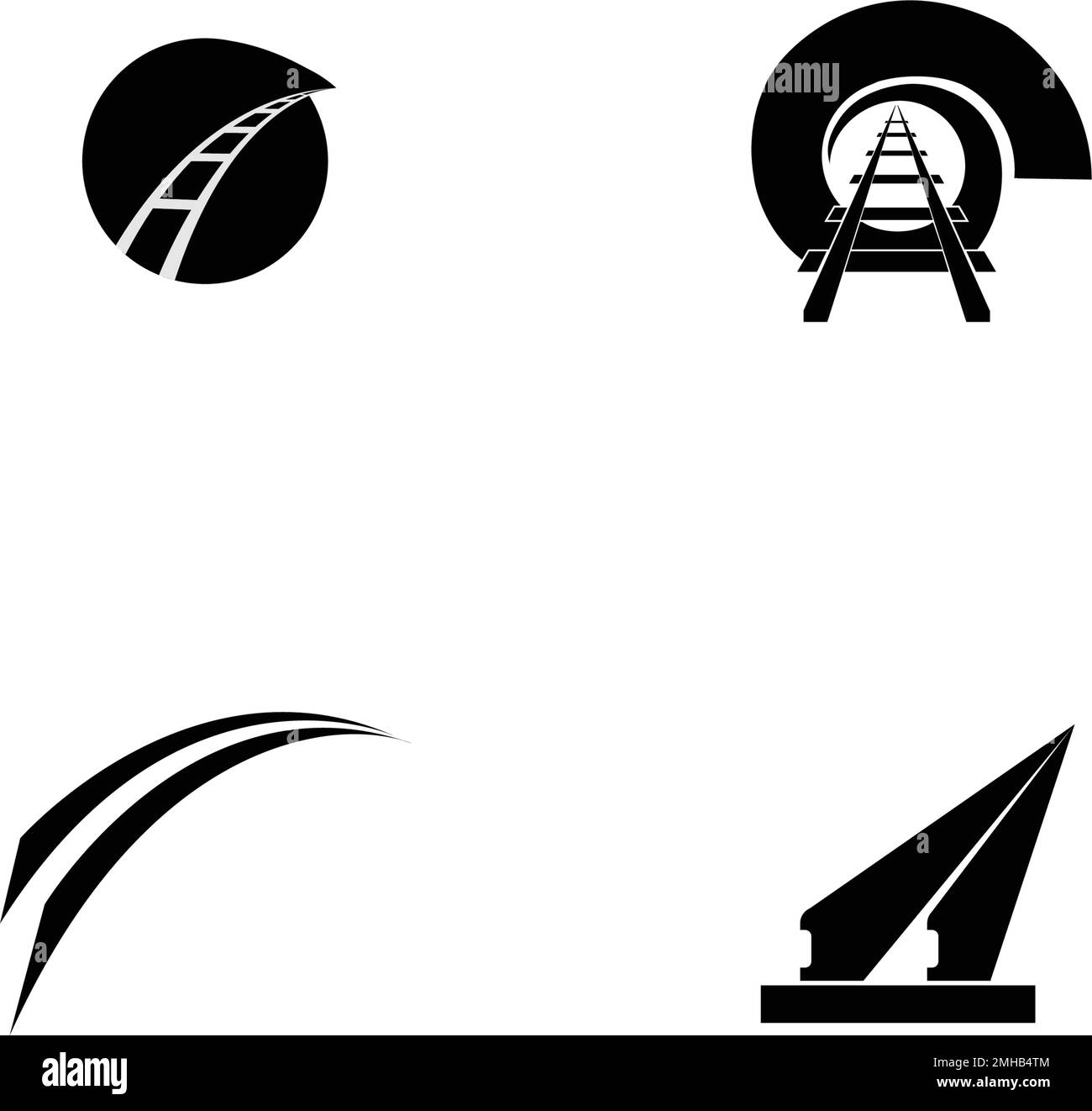 logo sur rail noir Illustration de Vecteur