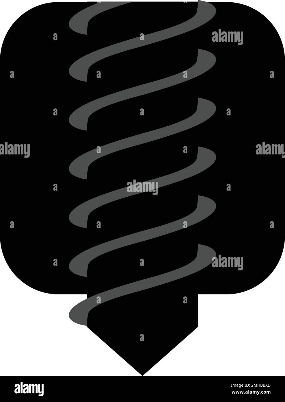 motif d'illustration du logo de la foreuse noire Illustration de Vecteur