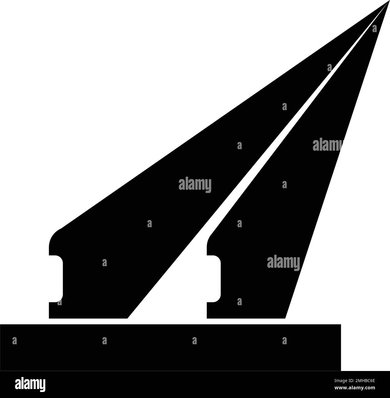 logo sur rail noir Illustration de Vecteur