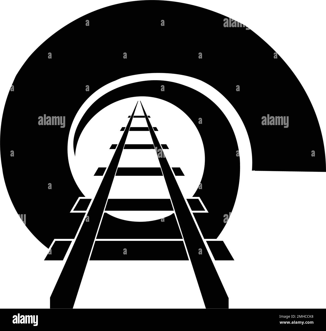 logo sur rail noir Illustration de Vecteur