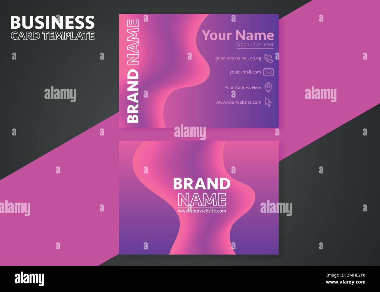 Carte de visite créative. Carte de visite abstraite modèle élégant. Expérience professionnelle. Illustration de Vecteur