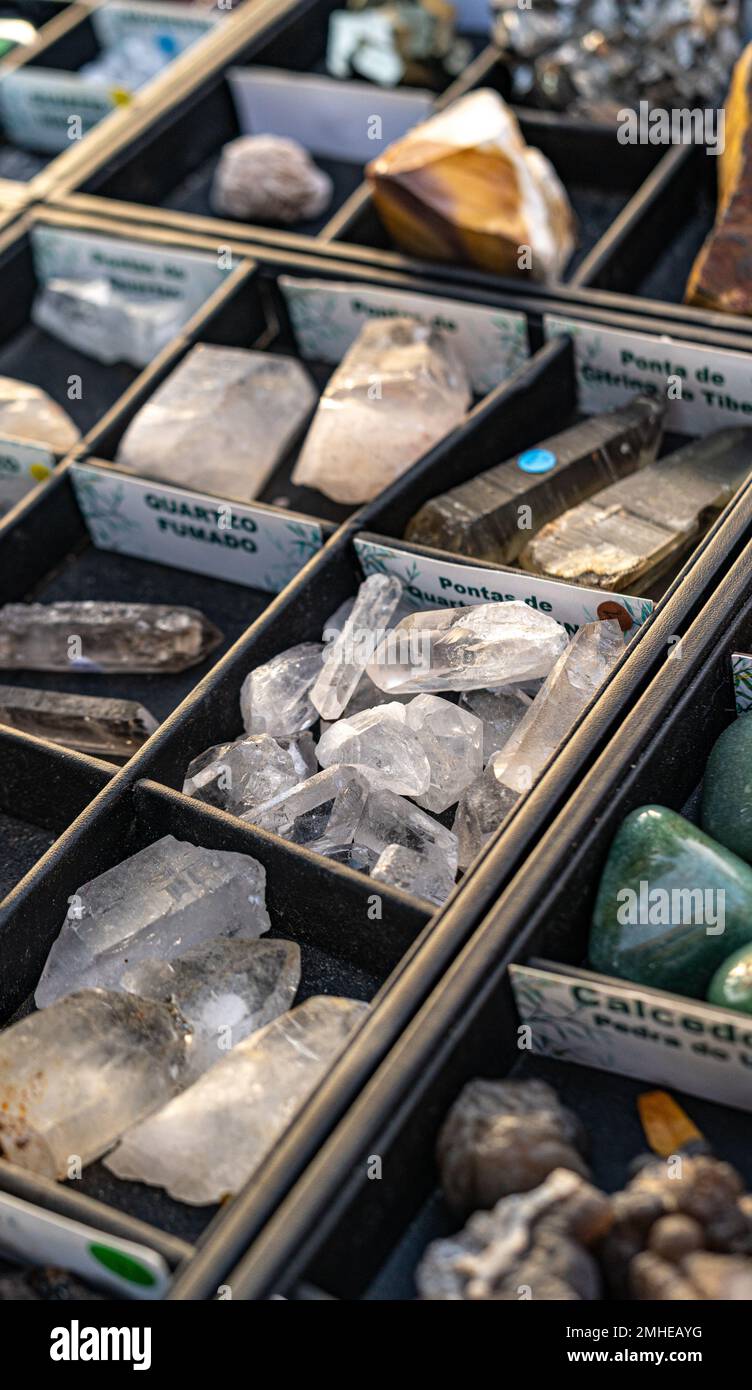 le marché des pierres de la chance ésotérique Banque D'Images