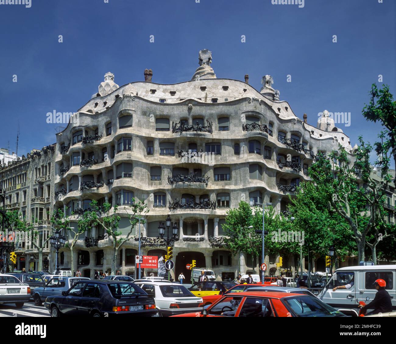 1993 HISTORIQUE LA PEDRERA CASA MILA (©ANTONI GAUDI 1912) PASSEIG DE GRACIA BARCELONE CATALOGNE ESPAGNE Banque D'Images
