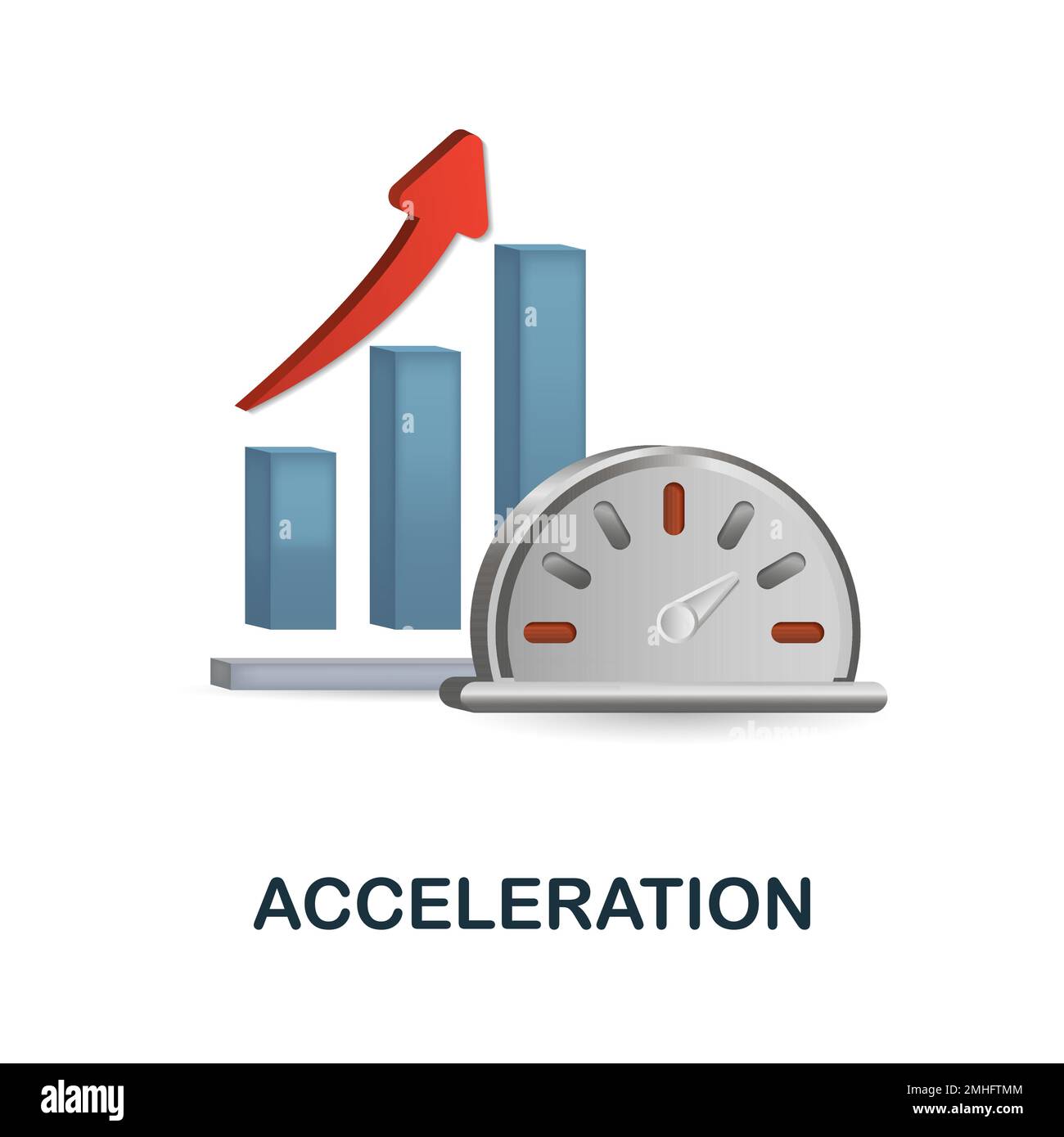 Icône d'accélération. 3d illustration de la collection performance. Icône Creative Acceleration 3D pour la conception Web, les modèles, les infographies et bien plus encore Illustration de Vecteur