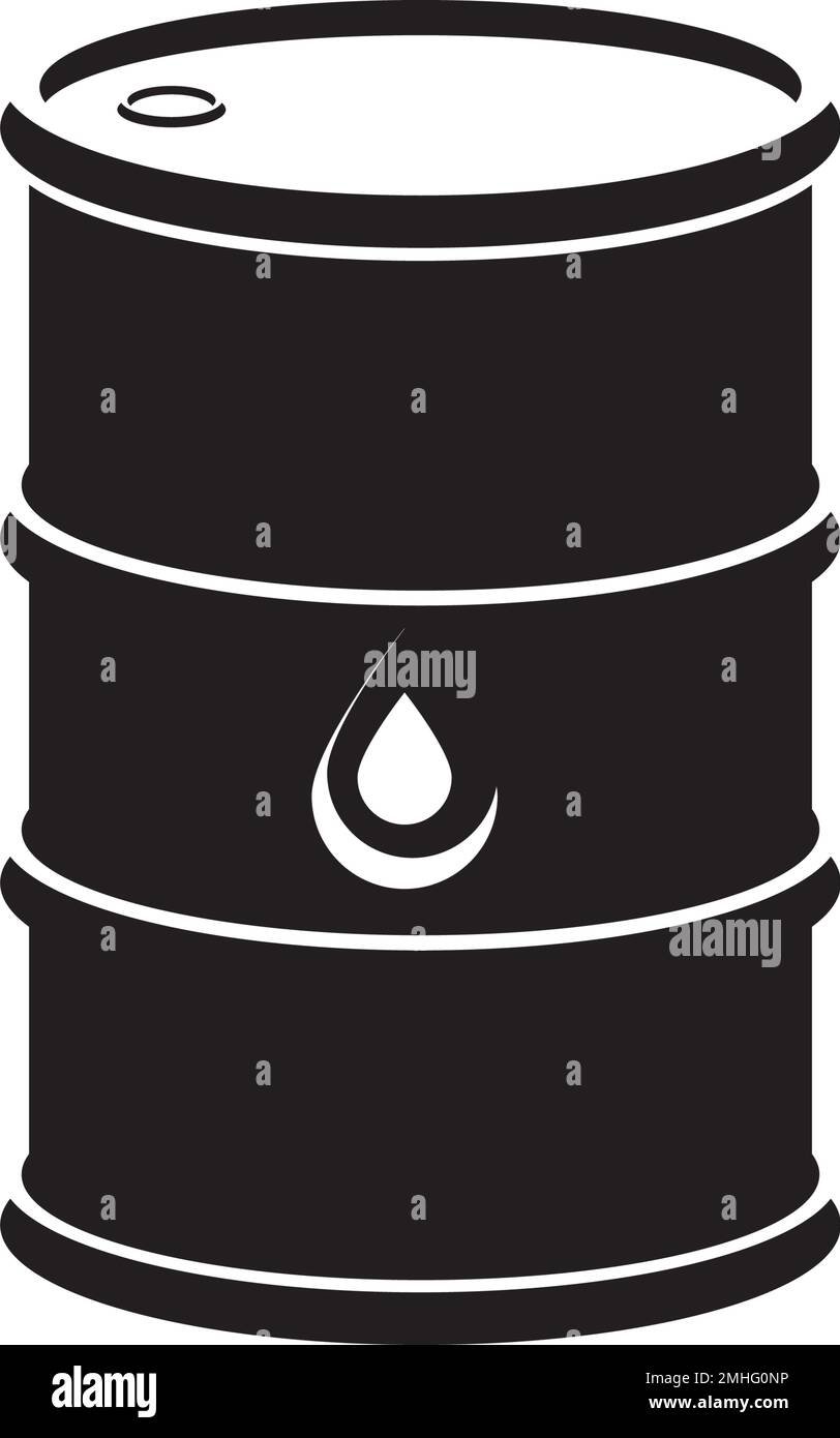 Icône du tambour d'huile.symbole de pétrole,logo d'illustration Illustration de Vecteur