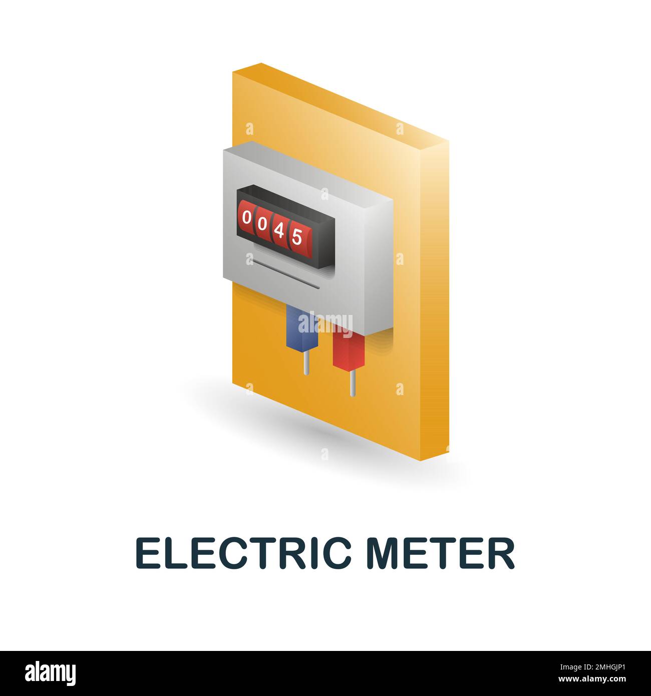 Icône compteur électrique. 3d illustration de la collection de mesures. Icône Creative Electric Meter 3D pour la conception Web, les modèles, les infographies et bien plus encore Illustration de Vecteur