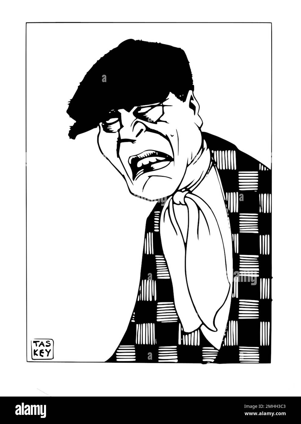 Harry LeRoy Taskey - caricature de Lon Chaney - 1926 Banque D'Images