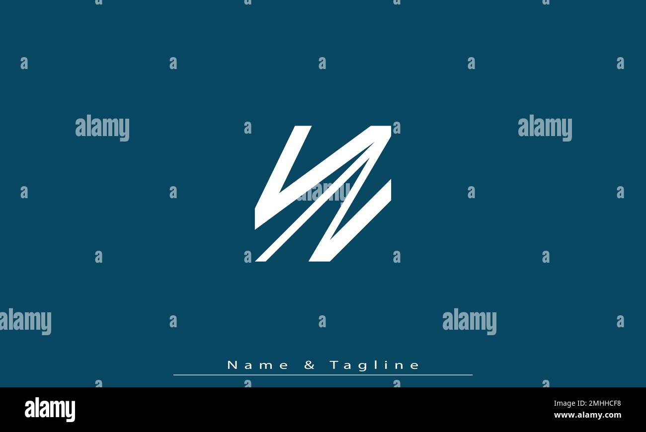 Lettres de l'alphabet initiales Monogram logo VN , NV Illustration de Vecteur