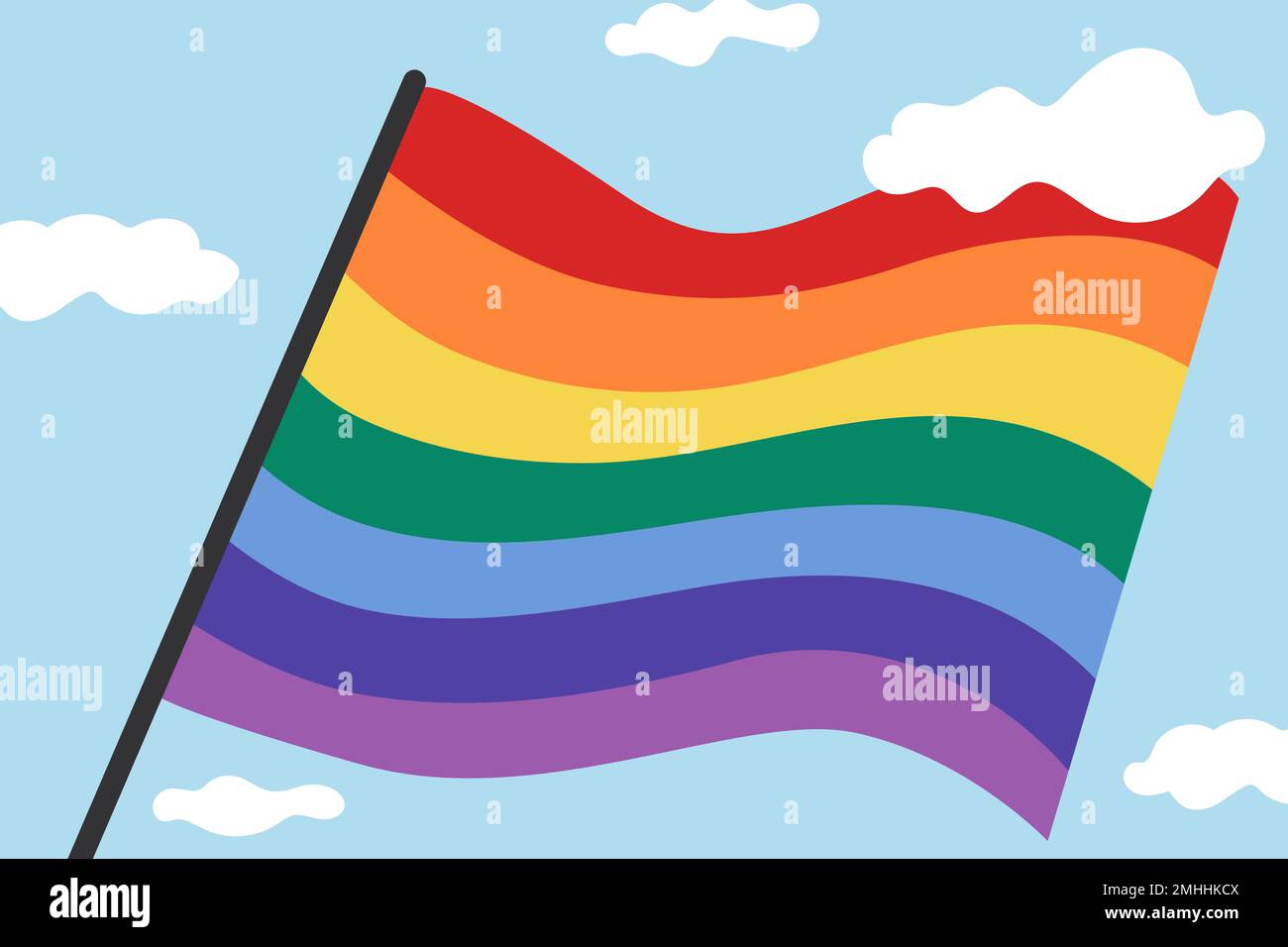 Arrière-plan vectoriel de fierté arc-en-ciel Illustration de Vecteur