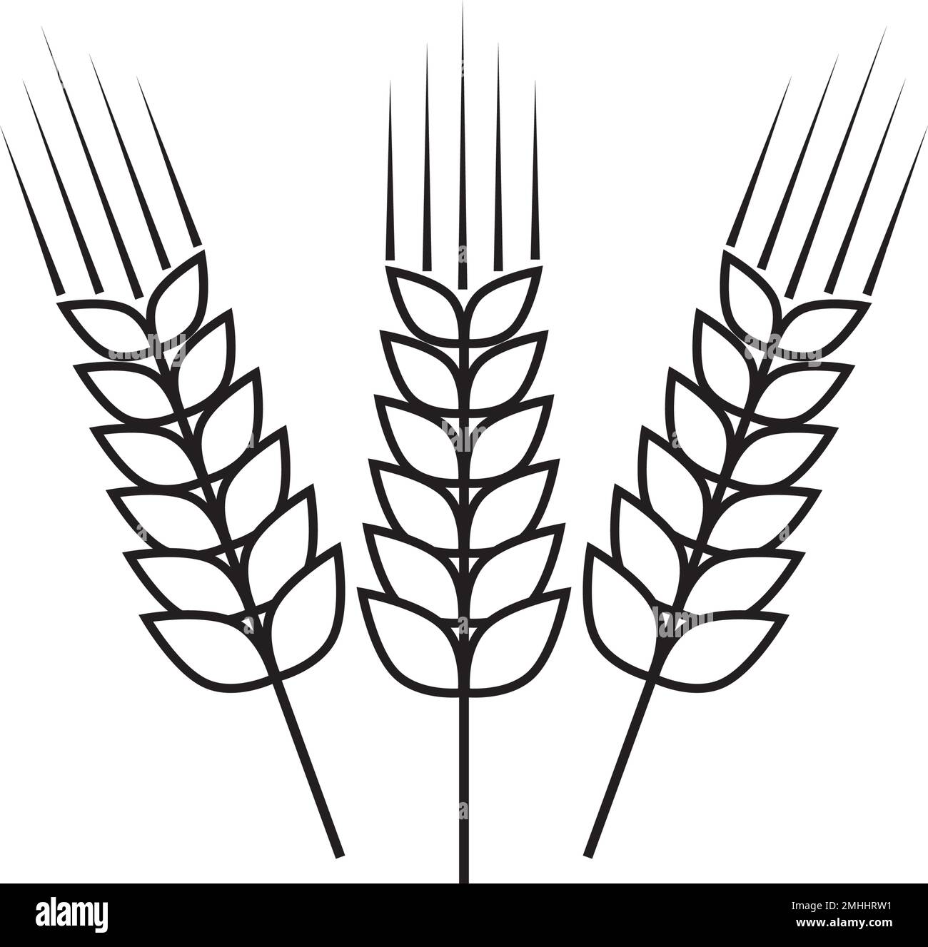 Logo de l'agriculture du blé. motif de symbole d'illustration vectorielle. Illustration de Vecteur