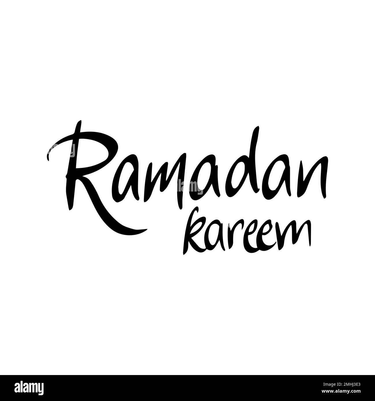 Ramadan Kareem lettrage manuscrit isolé Illustration de Vecteur