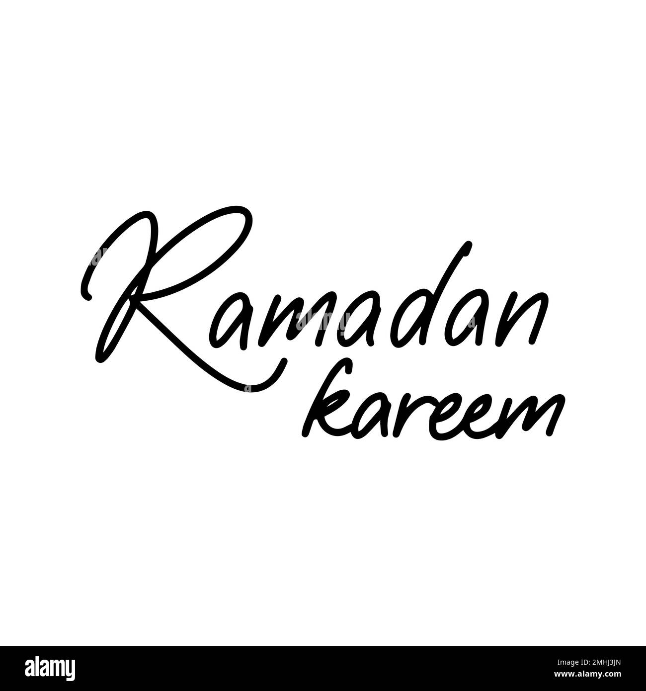Lettre manuscrite de Ramadan Kareem Illustration de Vecteur
