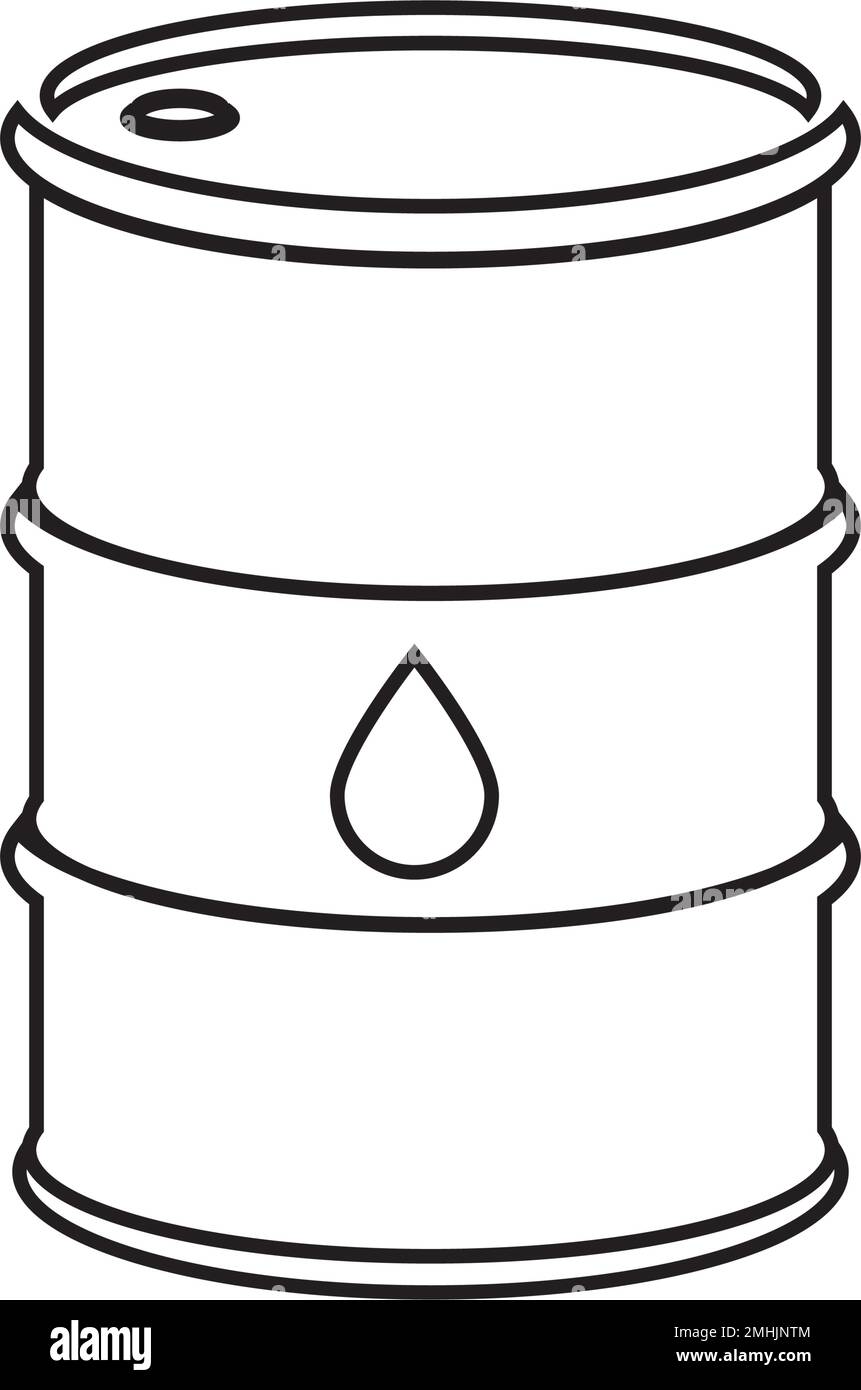 Icône du tambour d'huile.symbole de pétrole,logo d'illustration Illustration de Vecteur