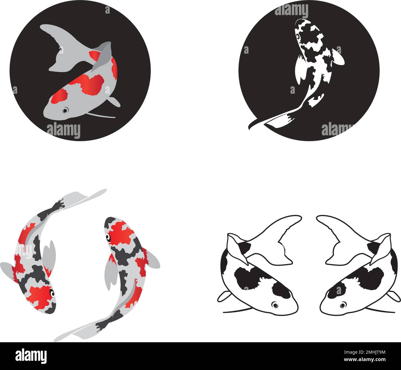 Jinbei Homme - Motif Carpe Koï - Culture Japonaise