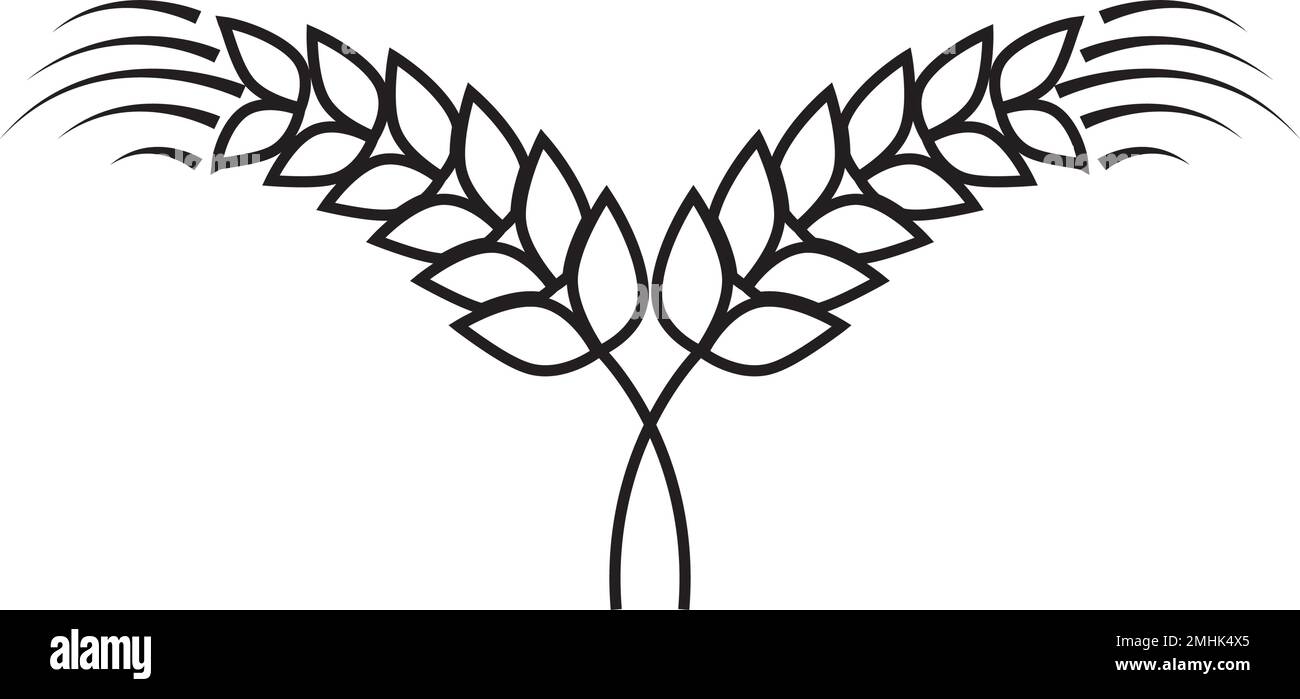Logo de l'agriculture du blé. motif de symbole d'illustration vectorielle. Illustration de Vecteur